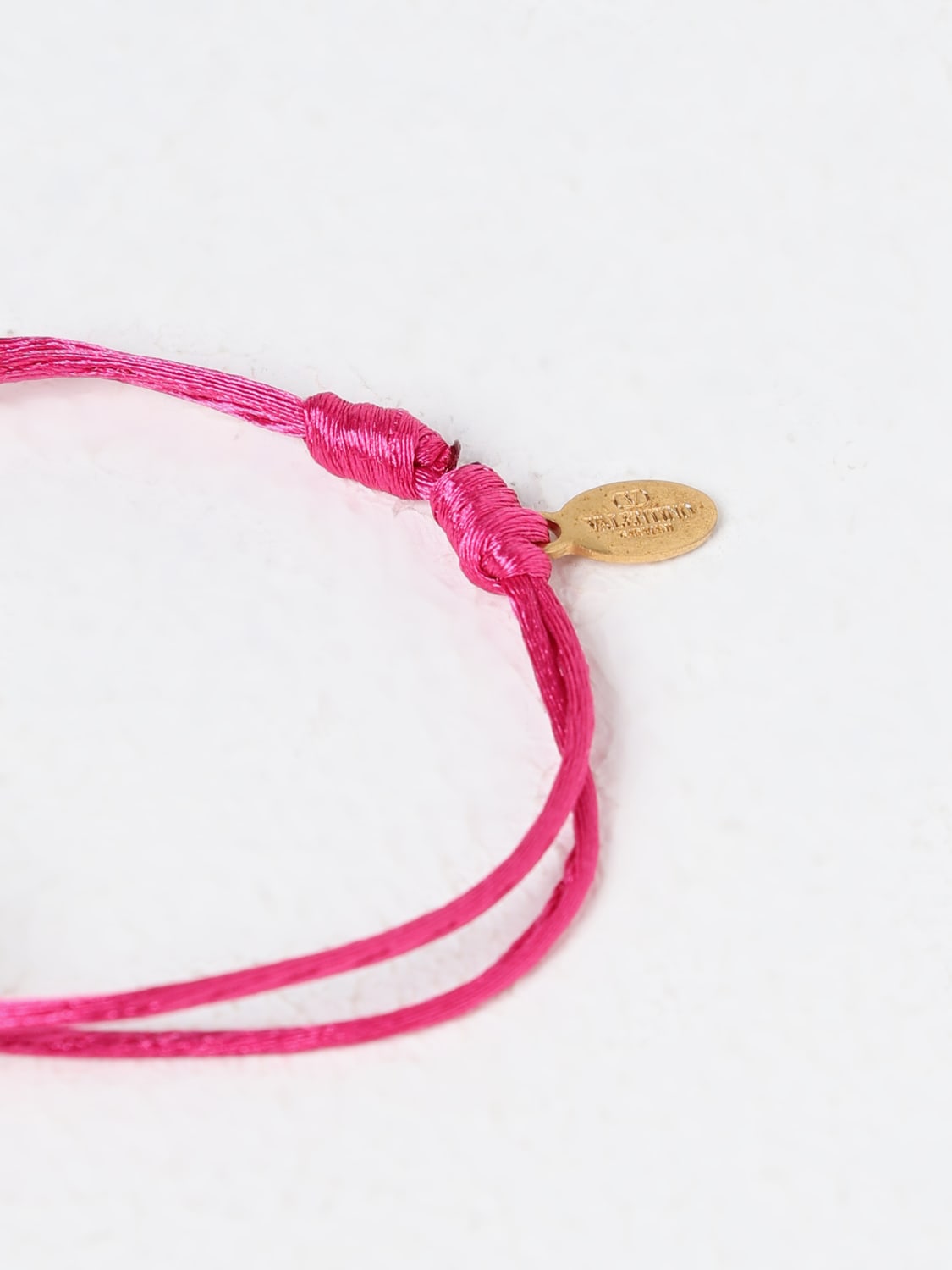 Giglio Bracciale VLogo Signature Valentino Garavani In Tessuto Ed Ottone Con Strass