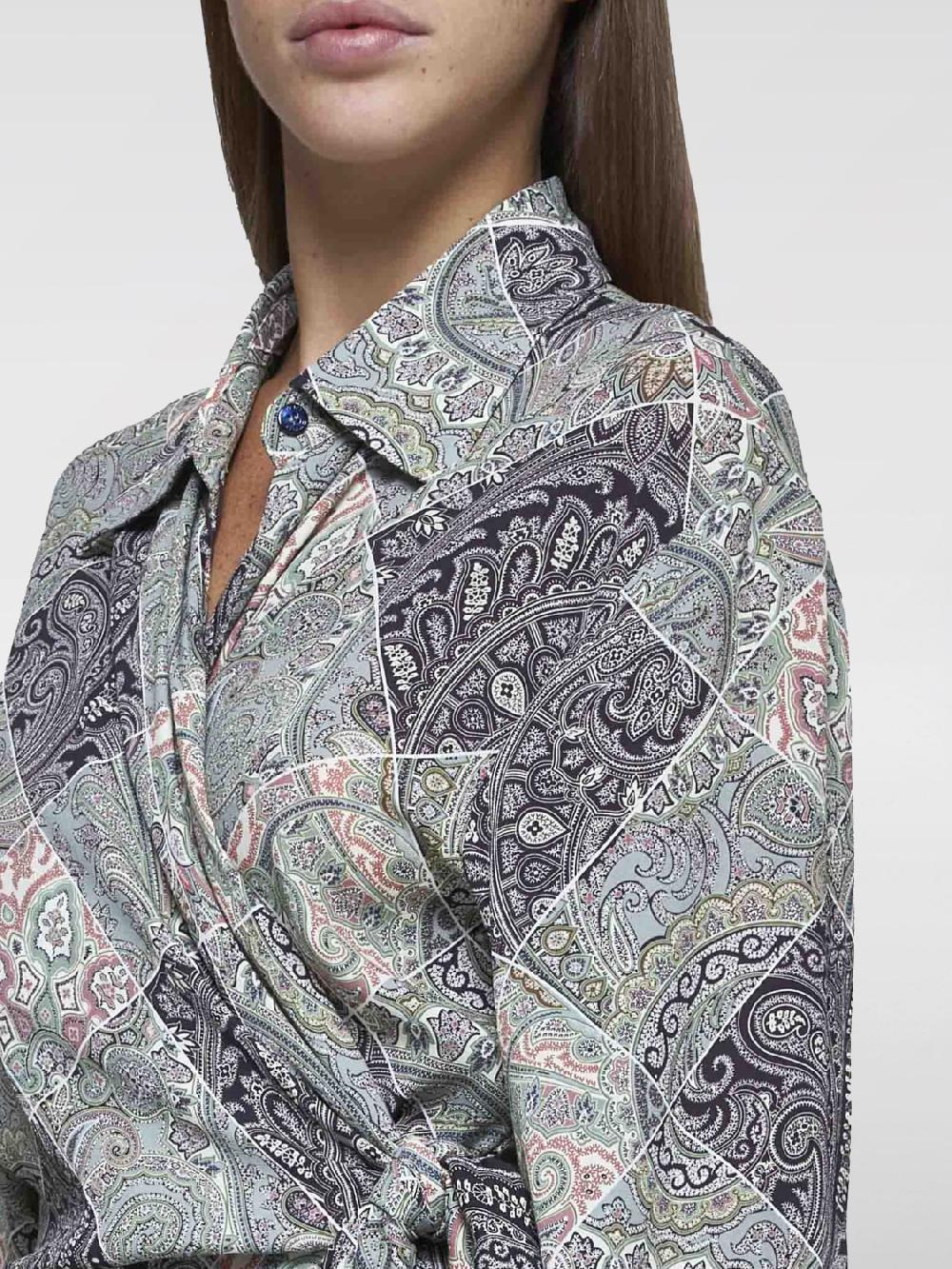 Giglio Camicia A Portafoglio Etro In Viscosa Stampata