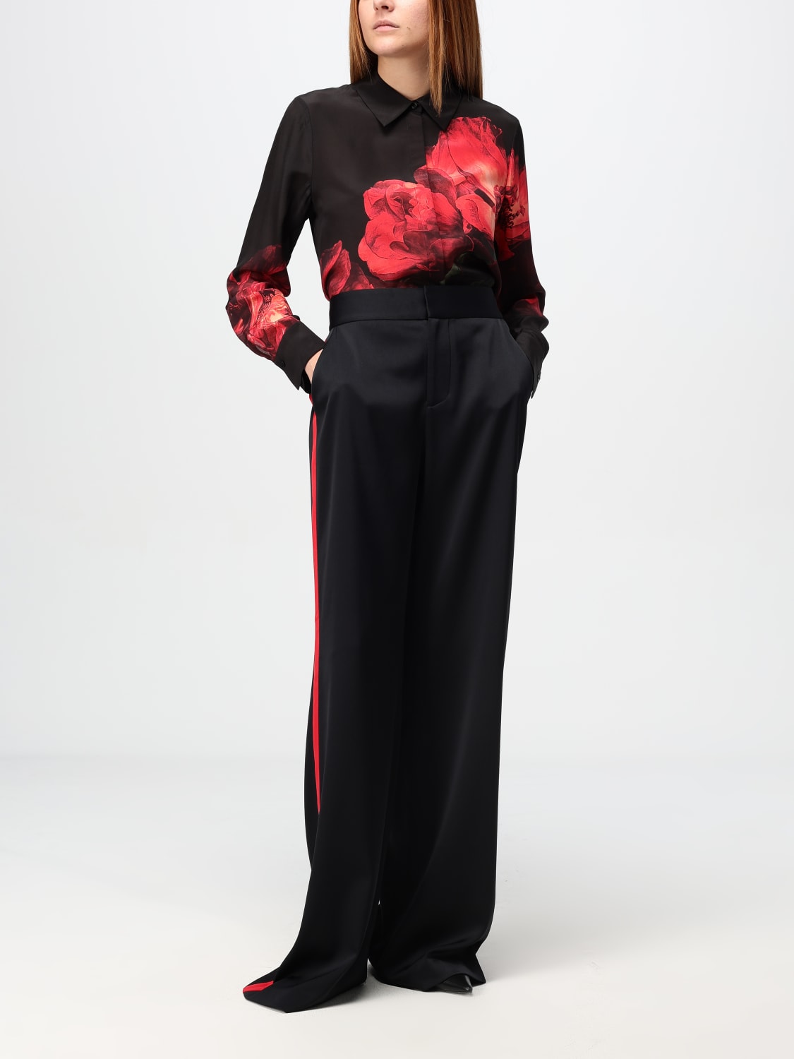 Giglio Camicia Alice+Olivia In Seta Con Stampa Floreale