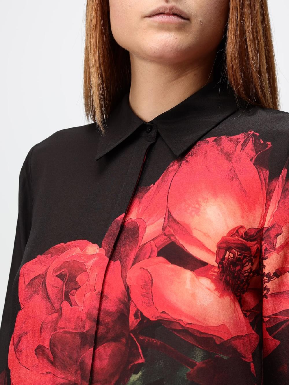 Giglio Camicia Alice+Olivia In Seta Con Stampa Floreale
