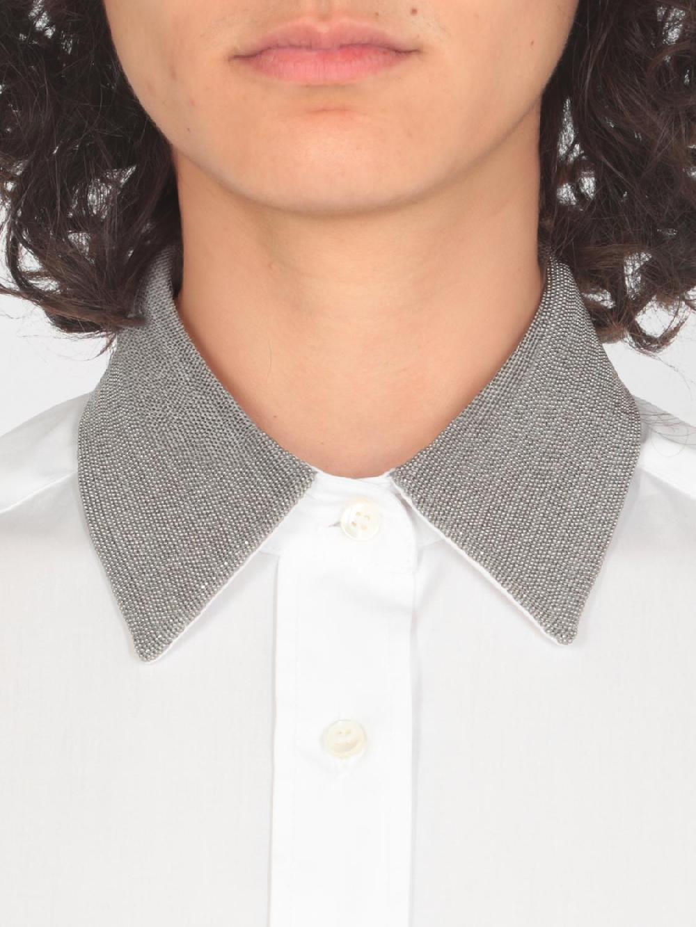 Giglio Camicia Brunello Cucinelli In Cotone Con Monile Nickel Free