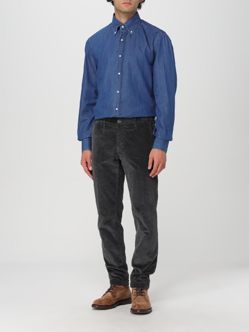 Giglio Camicia Brunello Cucinelli In Denim Di Cotone