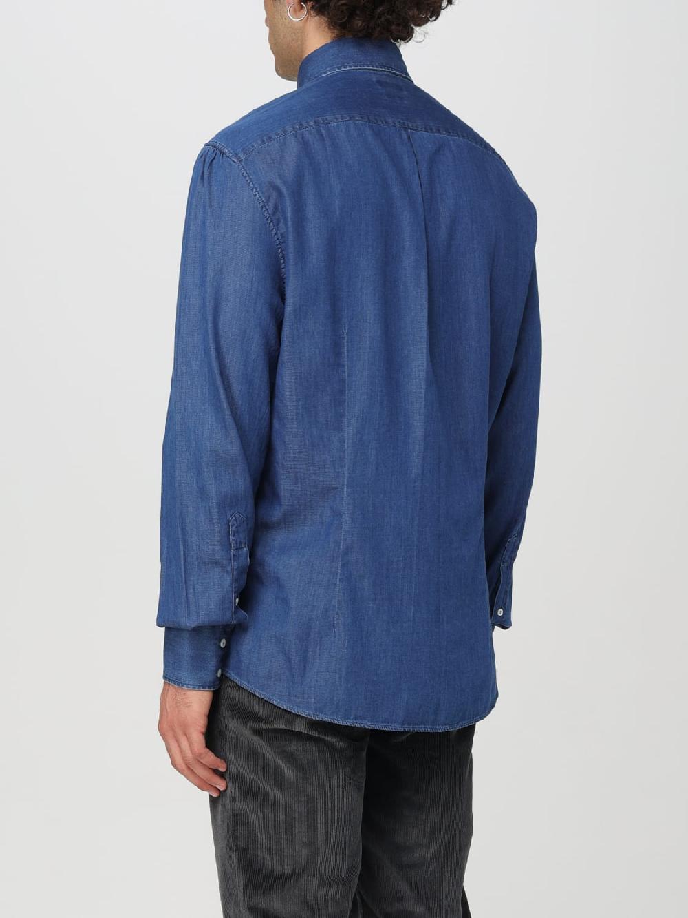 Giglio Camicia Brunello Cucinelli In Denim Di Cotone