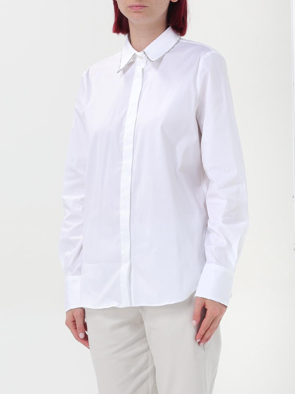 Giglio Camicia Brunello Cucinelli In Popeline Di Cotone