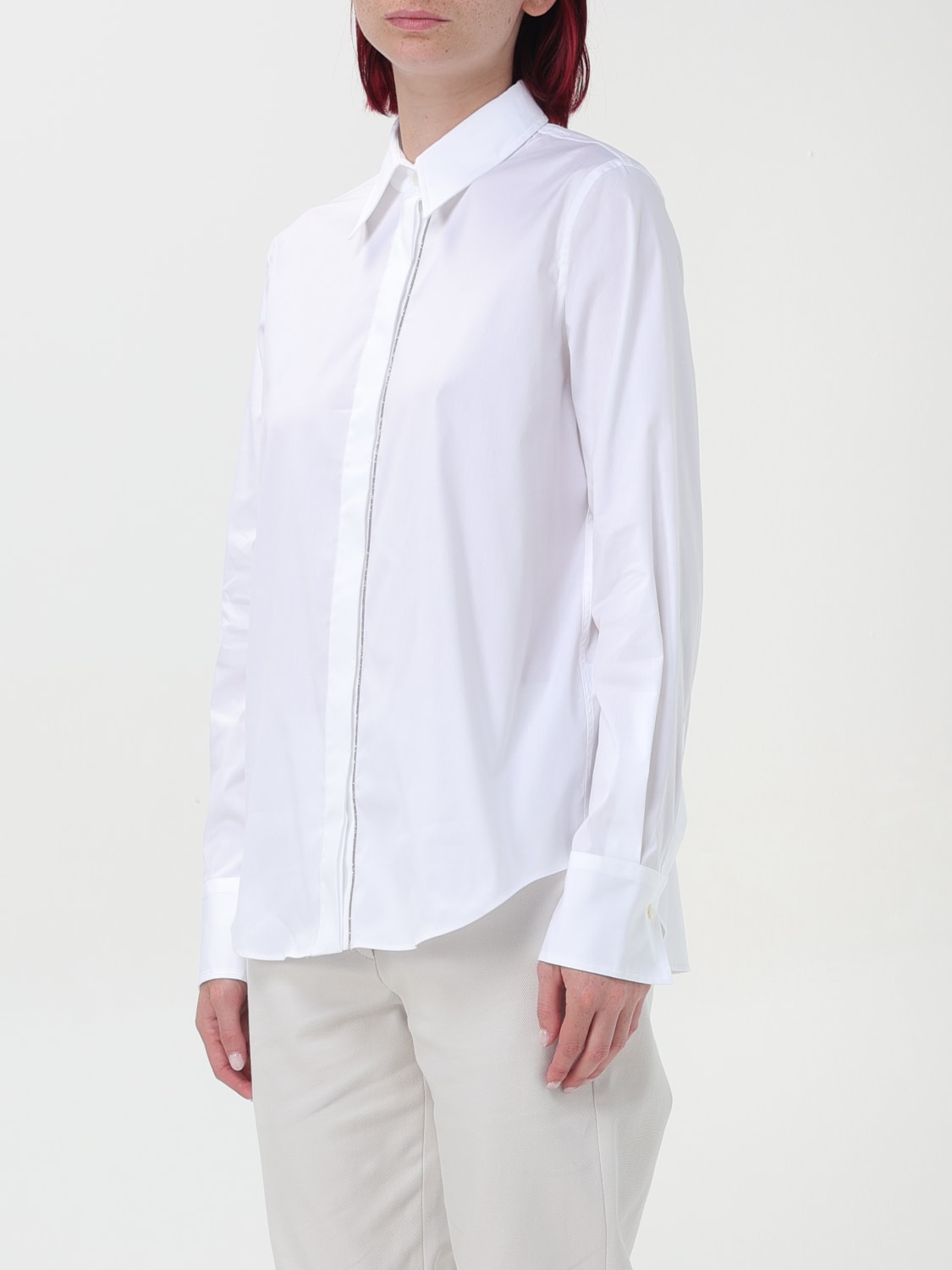 Giglio Camicia Brunello Cucinelli In Popeline Di Cotone