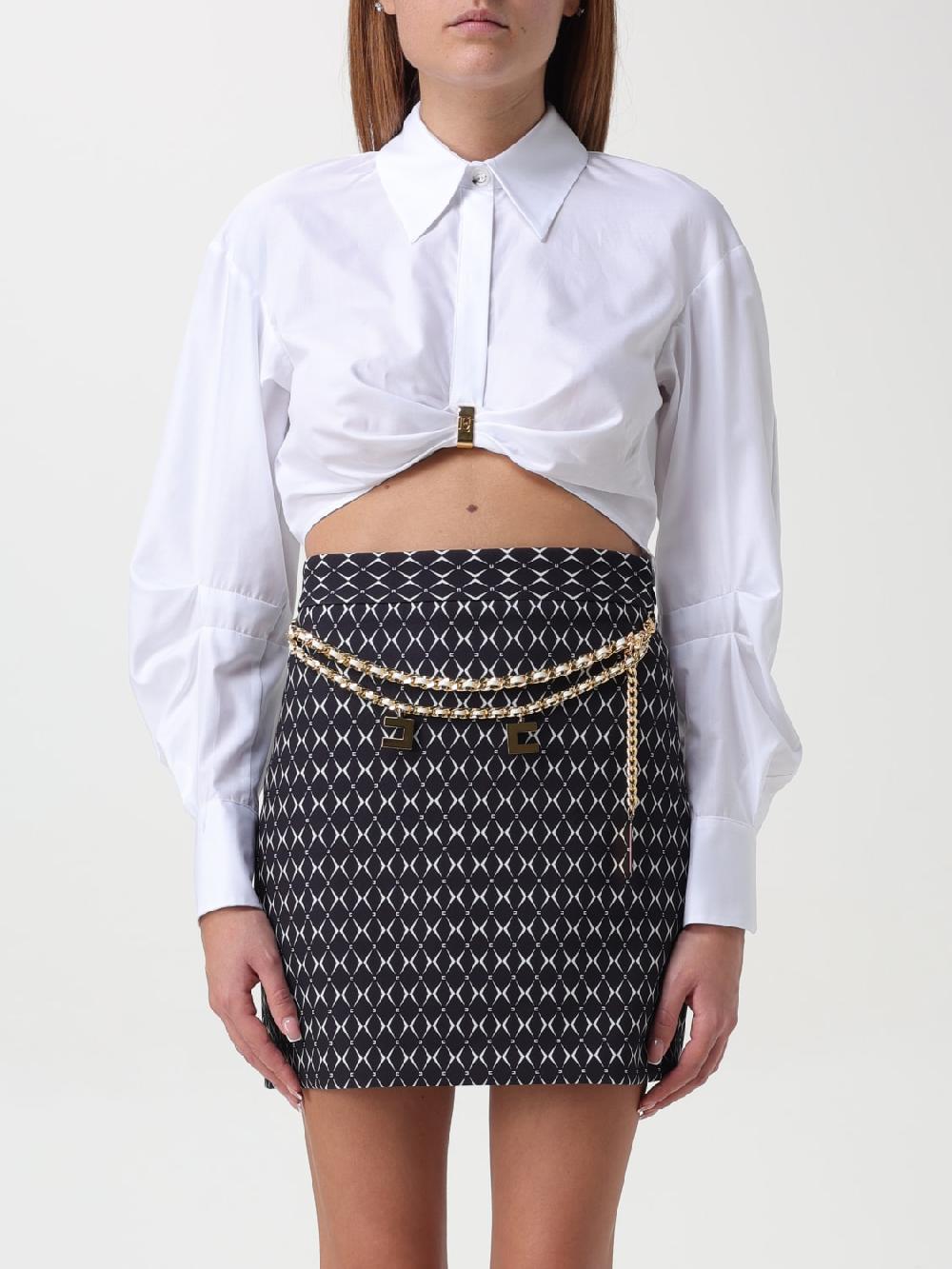 Giglio Camicia cropped Elisabetta Franchi in misto cotone