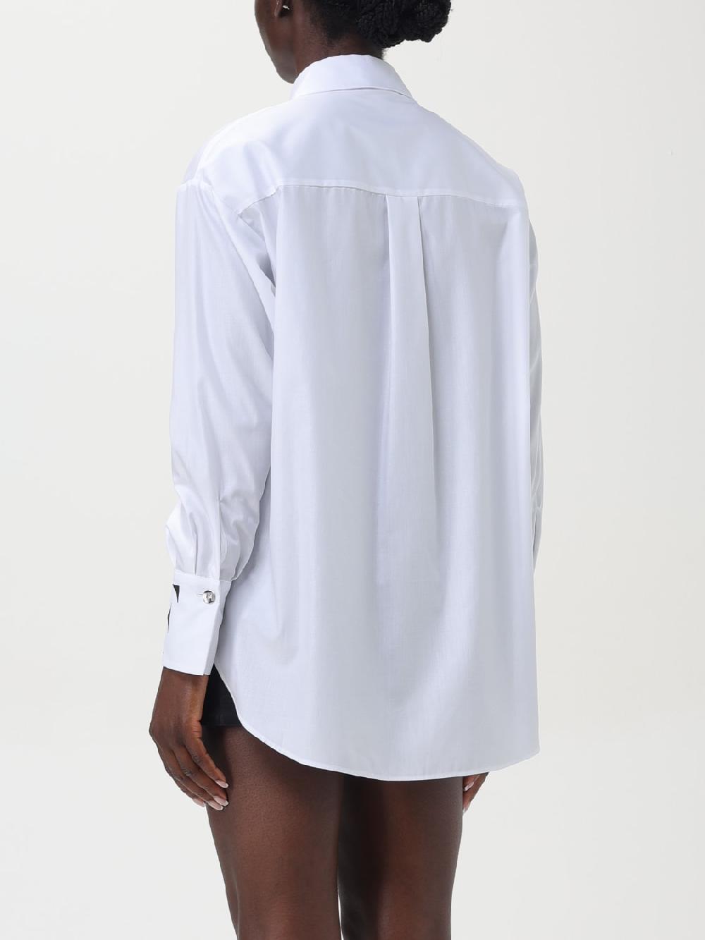 Giglio Camicia In Popeline Con Logo Sui Polsi Elisabetta Franchi