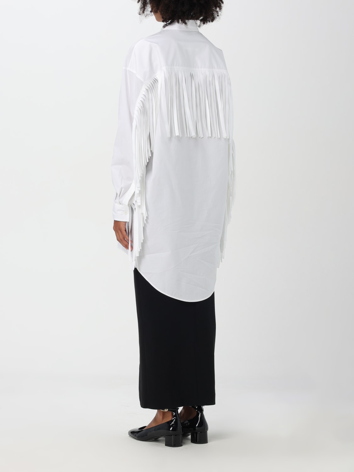 Giglio Camicia Moschino Couture In Cotone Con Frange