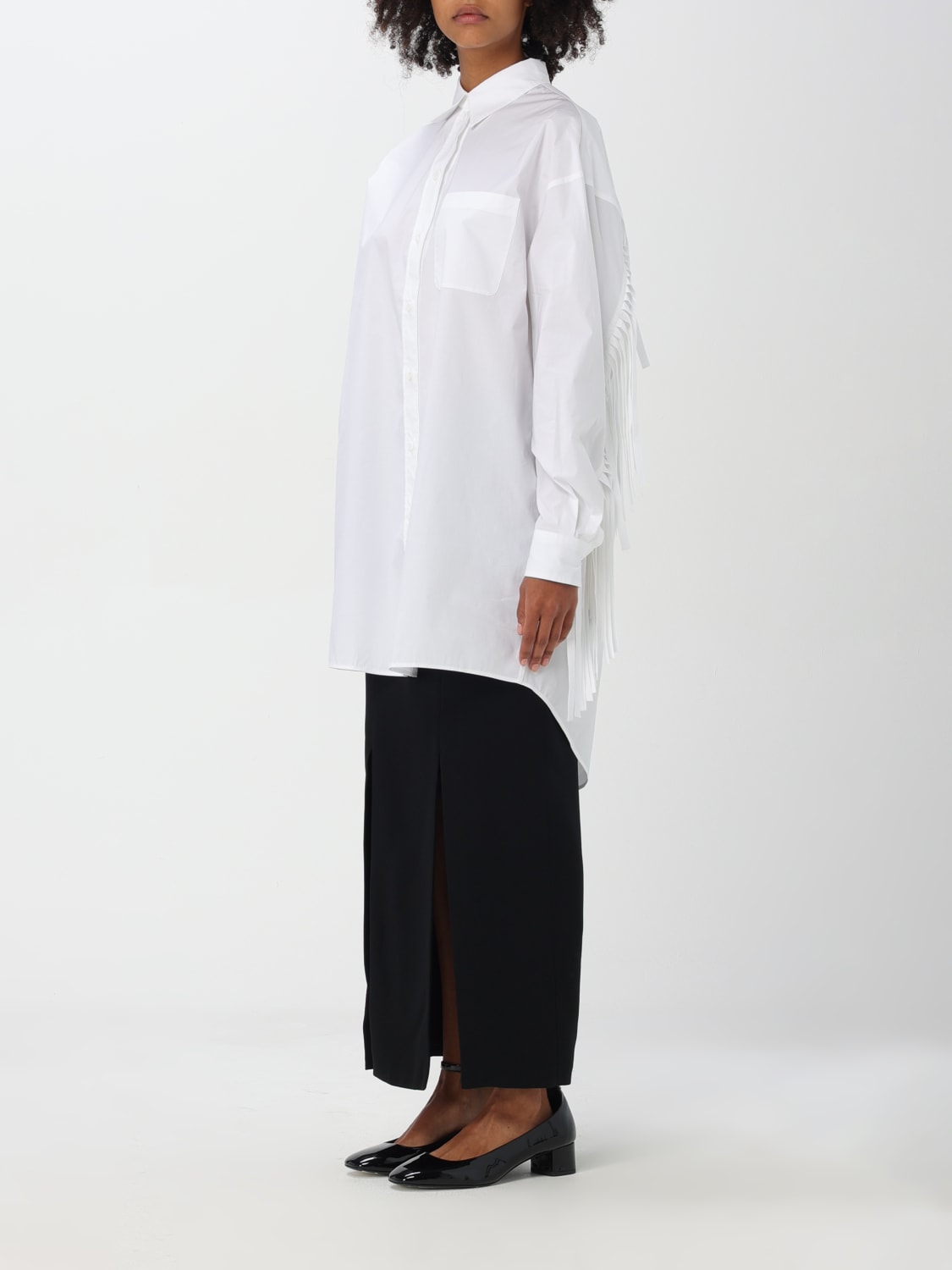 Giglio Camicia Moschino Couture In Cotone Con Frange