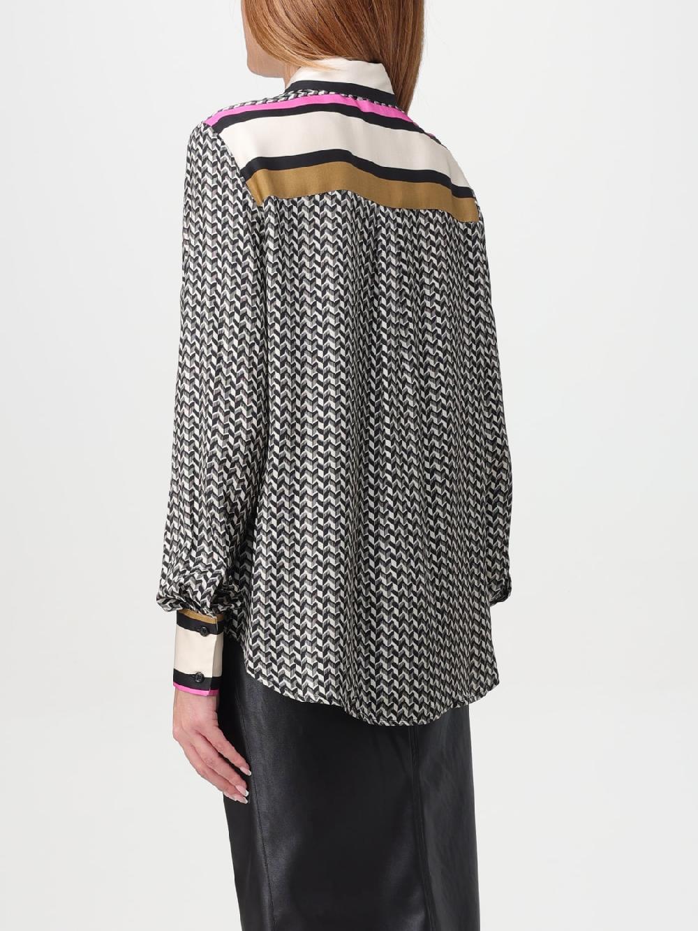 Giglio Camicia New Nora Pinko In Viscosa Con Motivo All Over