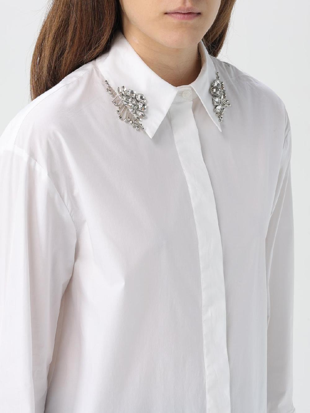 Giglio Camicia Twinset - Actitude In Cotone Con Strass