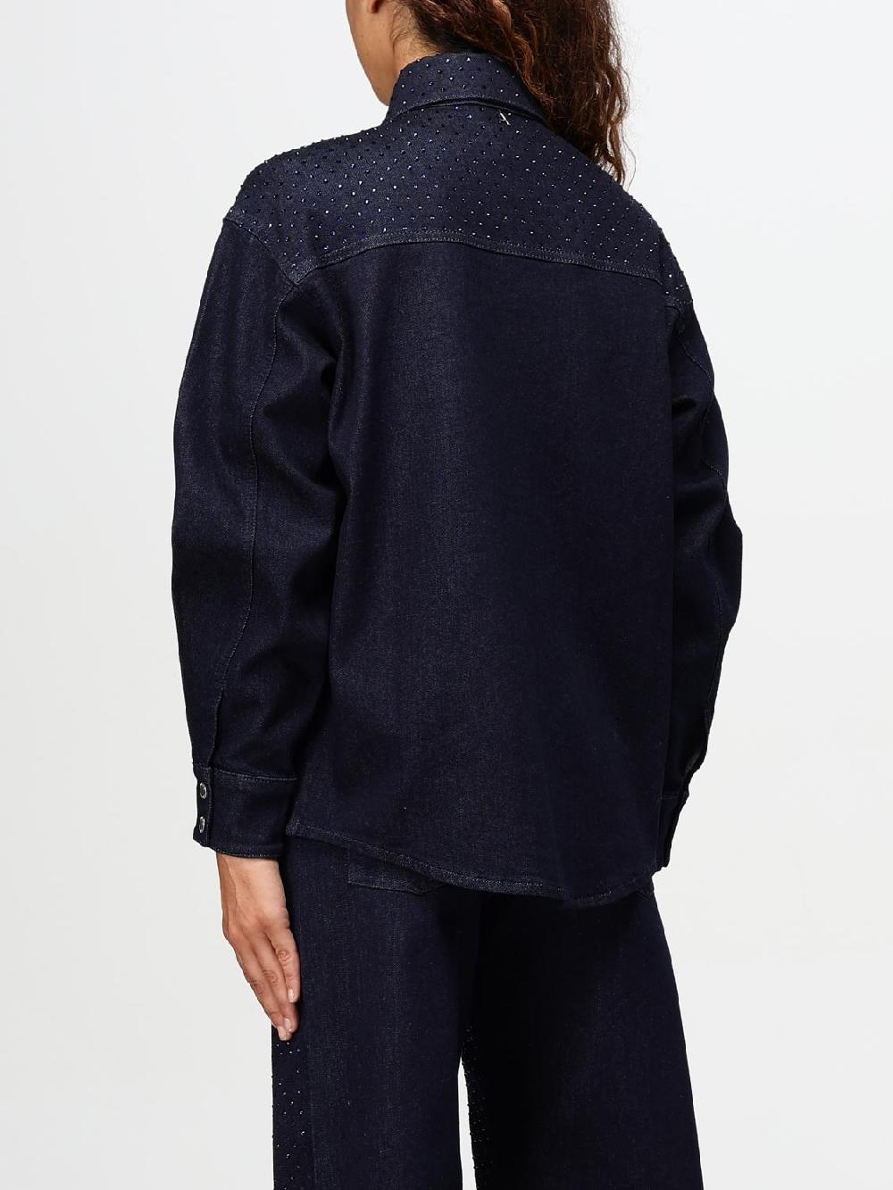 Giglio Camicia Twinset - Actitude In Denim Con Strass