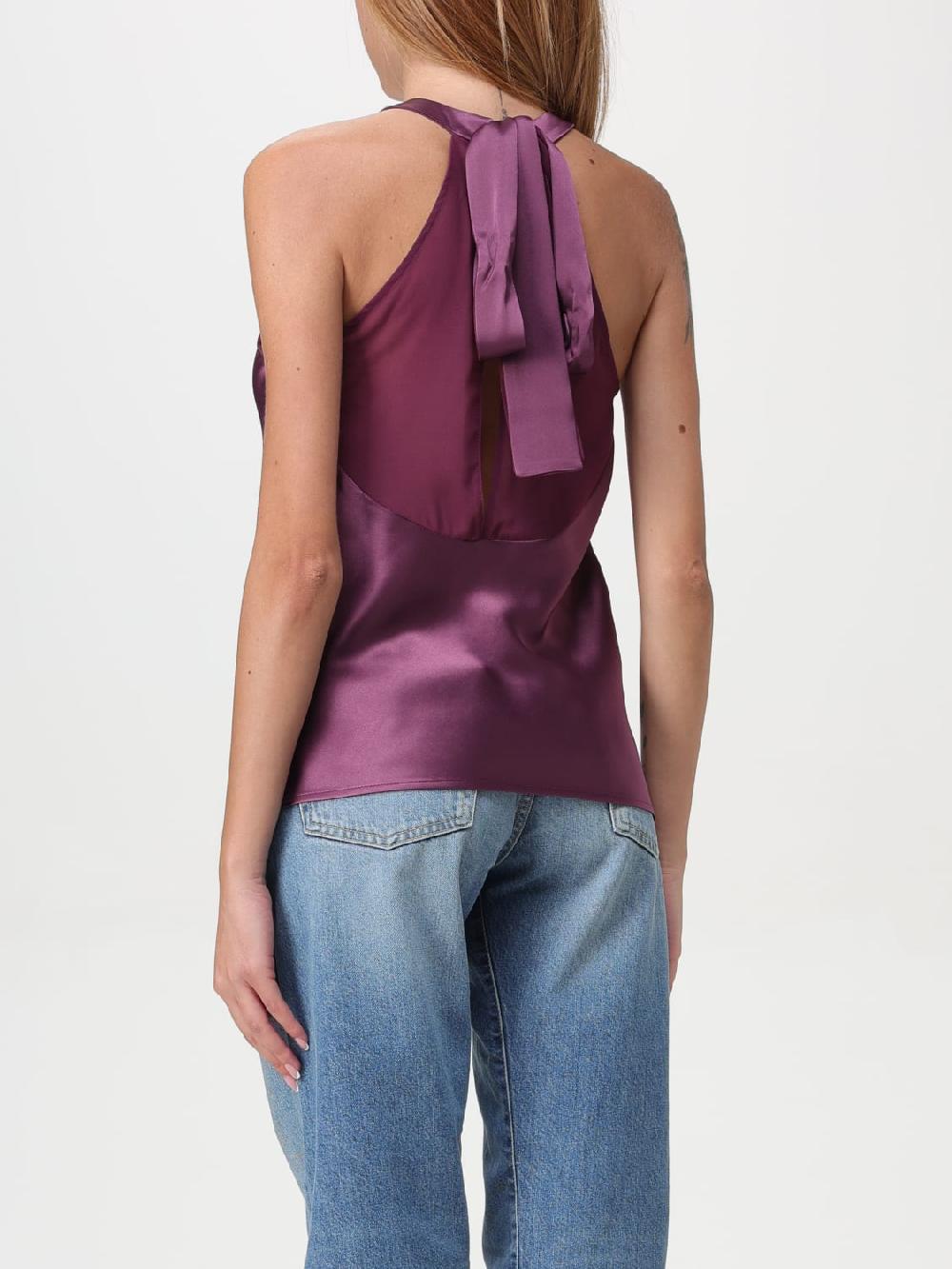 Giglio Canotta Con Scollo All'americana Pinko In Georgette