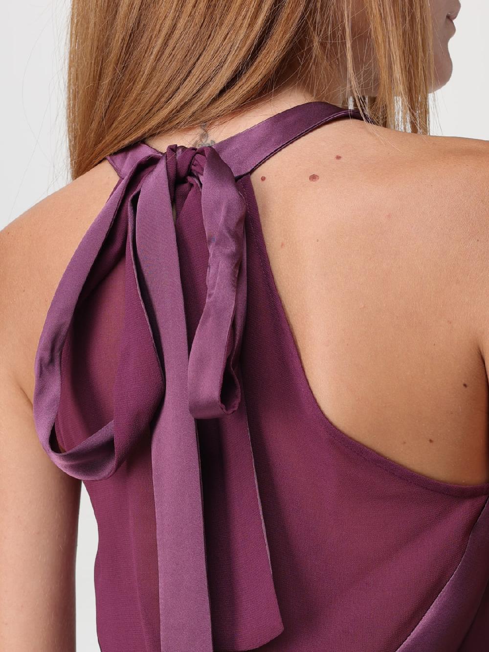 Giglio Canotta Con Scollo All'americana Pinko In Georgette
