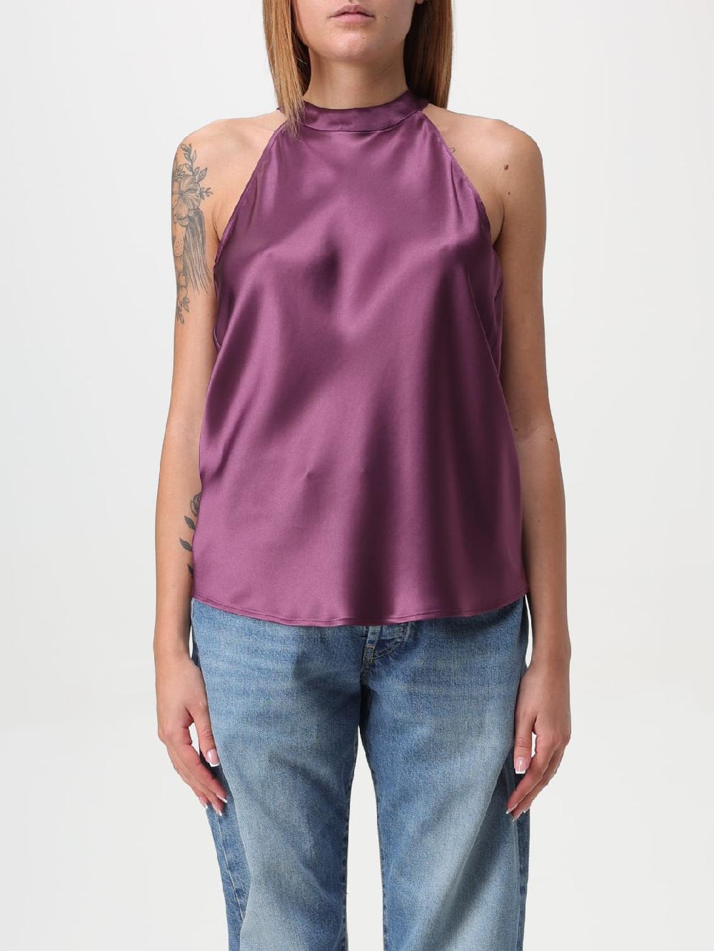 Giglio Canotta con scollo all'americana Pinko in georgette
