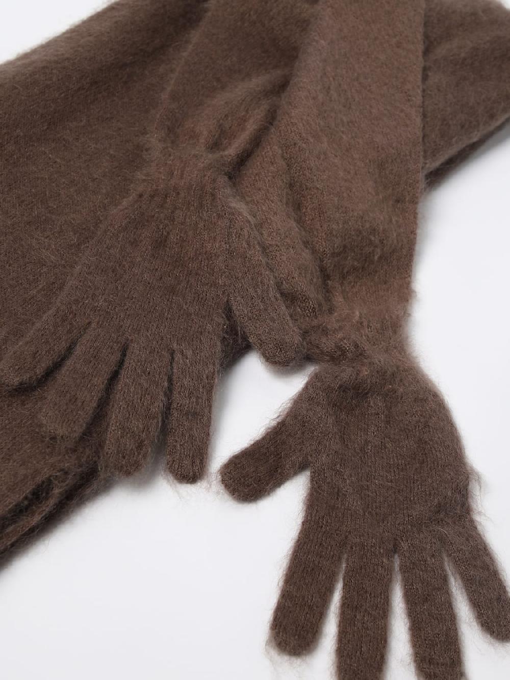 Giglio Cappa Moschino Couture In Mohair Garzato Con Guanti
