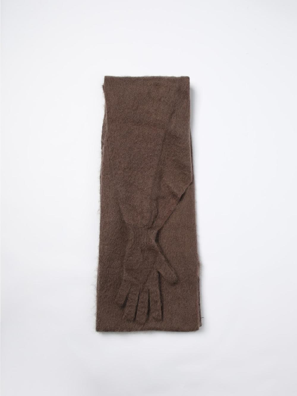 Giglio Cappa Moschino Couture in mohair garzato con guanti