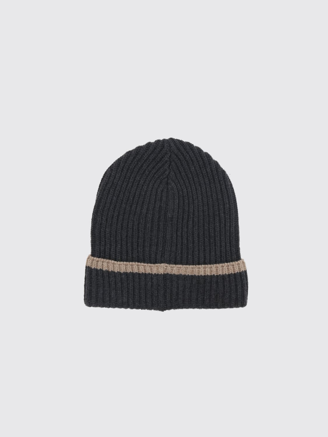 Giglio Cappello Brunello Cucinelli In Cashmere A Coste Con Monile