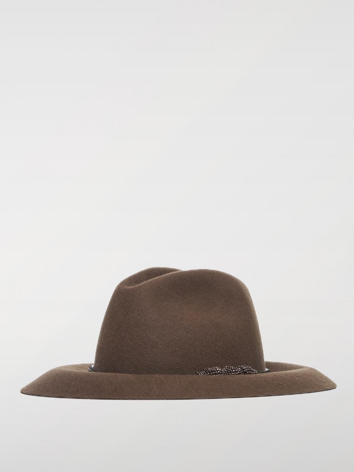 Giglio Cappello Brunello Cucinelli in feltro di lana con monile