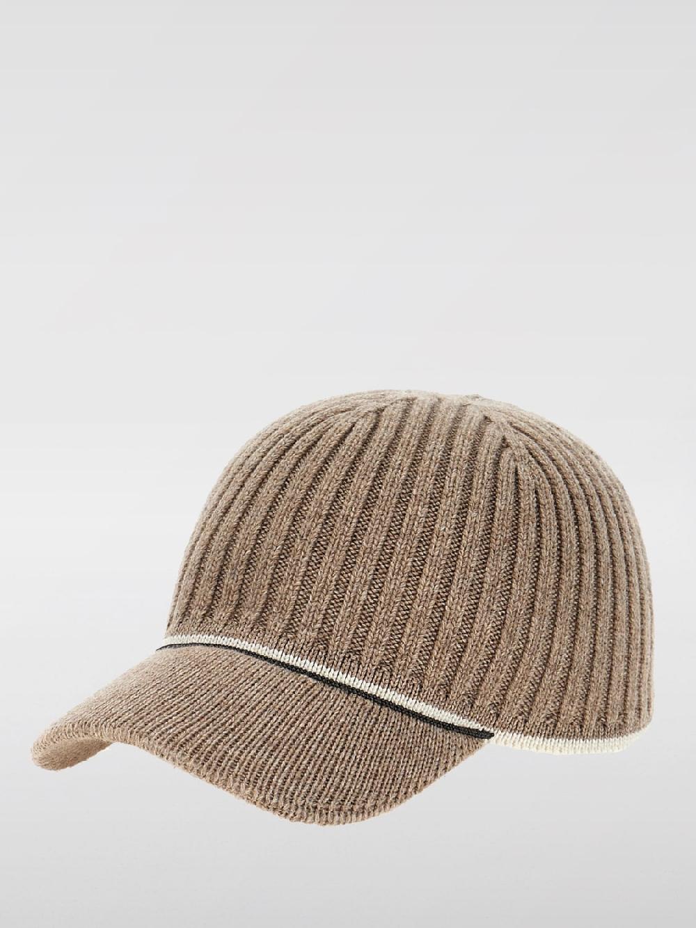 Giglio Cappello Brunello Cucinelli in misto lana a coste