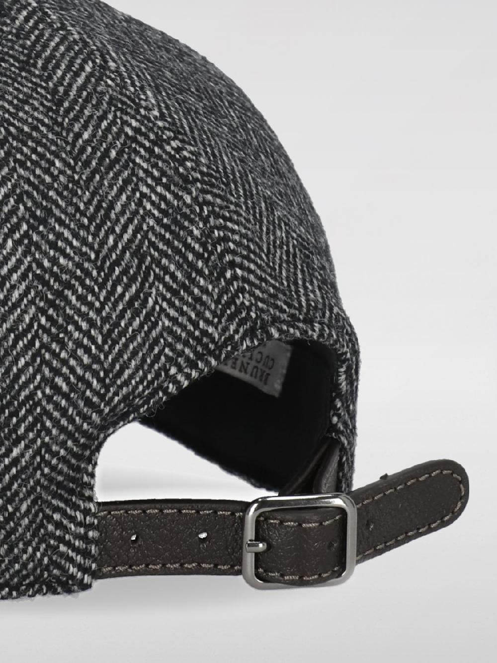 Giglio Cappello Brunello Cucinelli In Misto Lana Spigata Con Monile