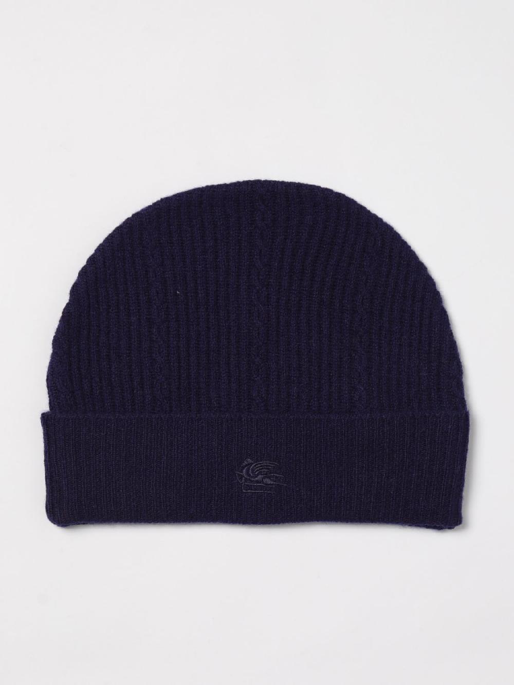 Giglio Cappello Etro in lana a coste con logo ricamato