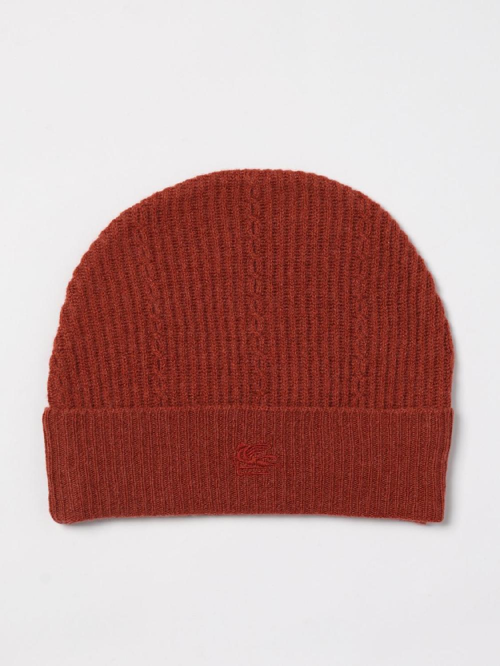 Giglio Cappello Etro in lana a coste con logo ricamato