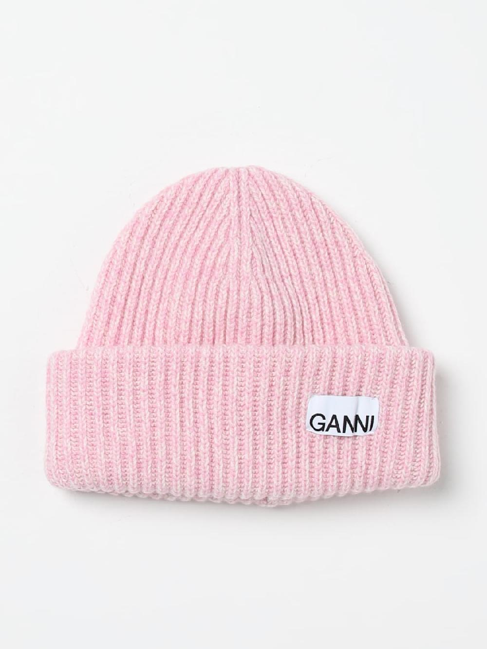 Giglio Cappello Ganni in misto lana riciclata a coste