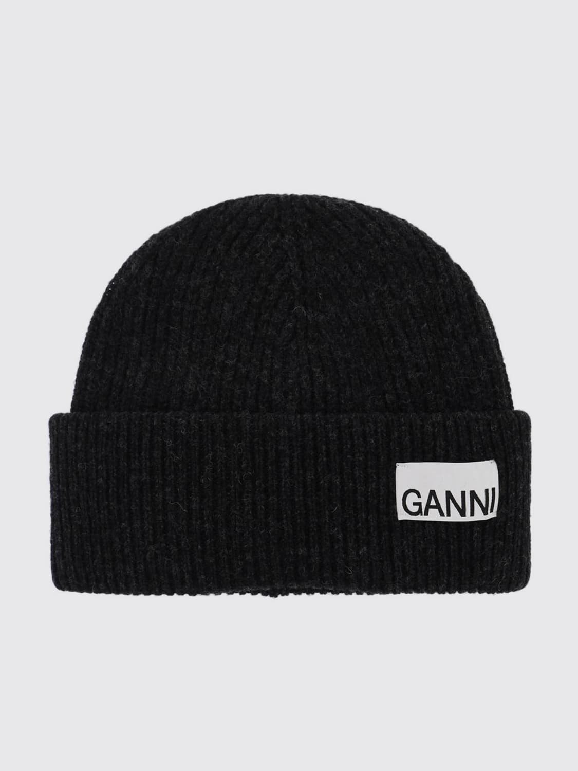 Giglio Cappello Ganni in misto lana riciclata a coste