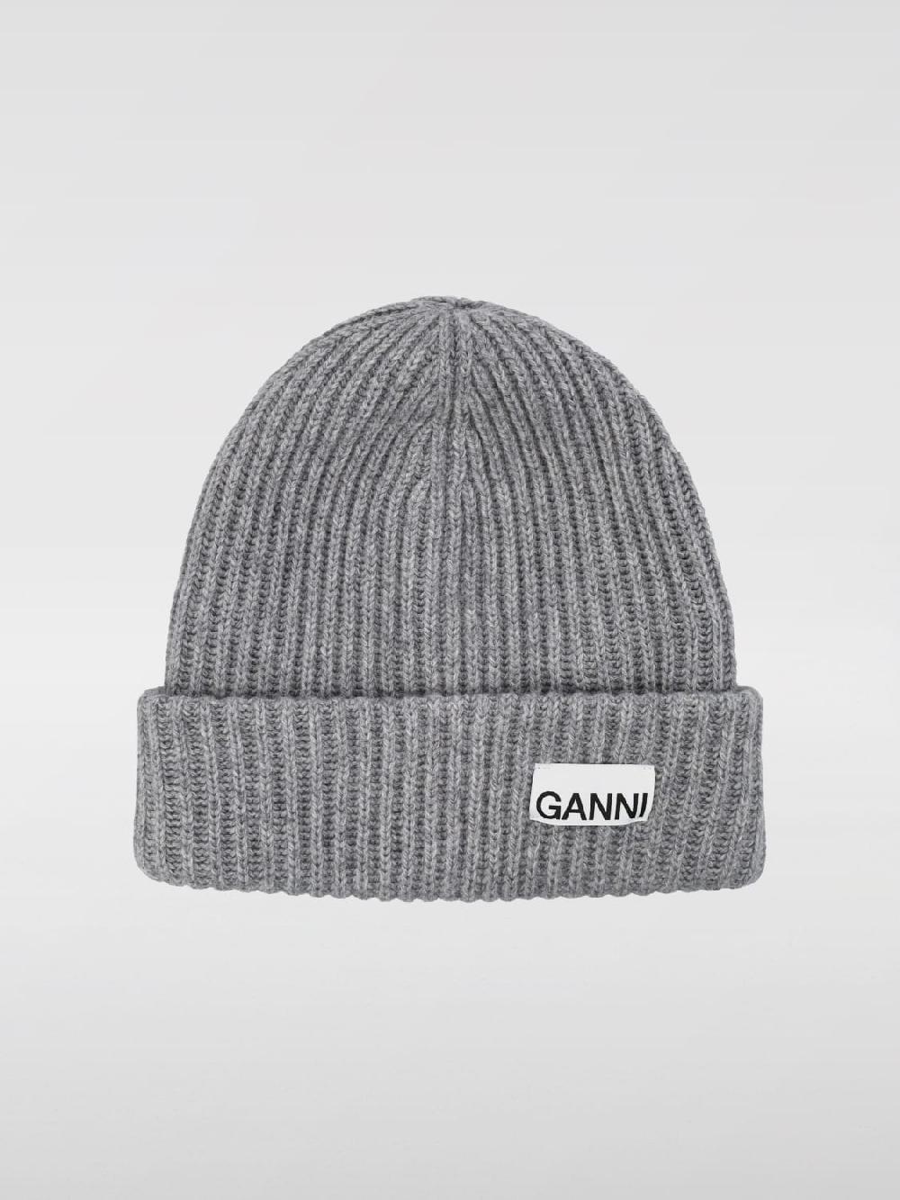 Giglio Cappello Ganni in misto lana riciclata a coste