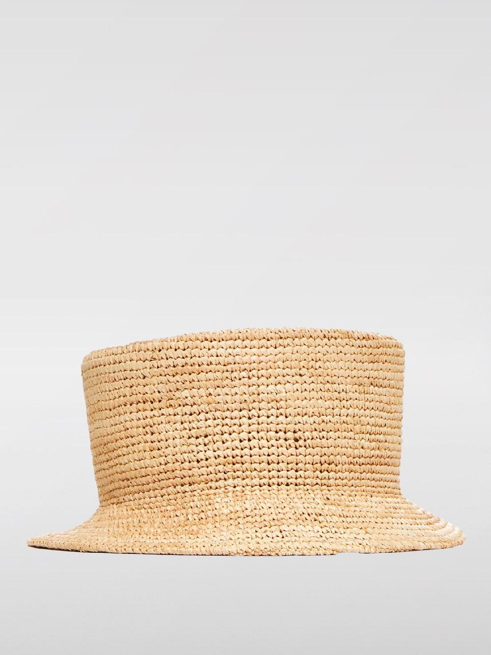 Giglio Cappello Jacquemus In Rafia Intrecciata Con Logo