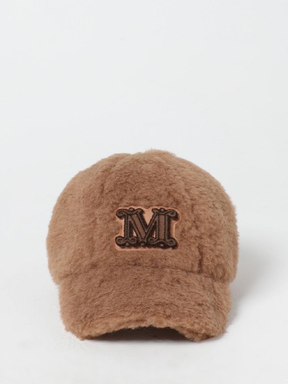Giglio Cappello Max Mara In Lana Di Cammello Con Logo