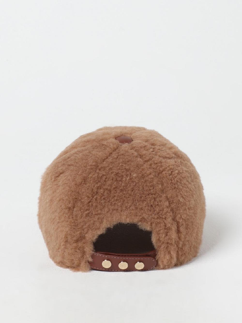 Giglio Cappello Max Mara In Lana Di Cammello Con Logo