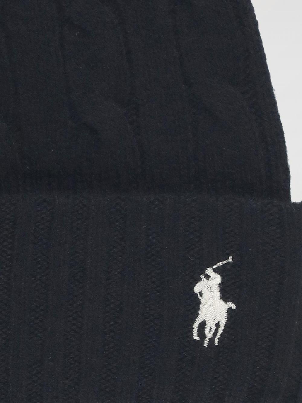 Giglio Cappello Polo Ralph Lauren In Lana Con Intarsio Intrecciato