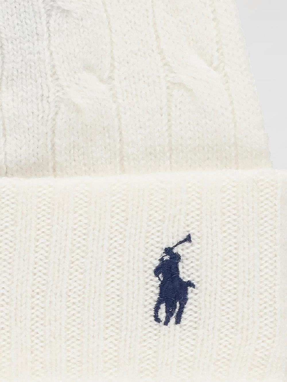 Giglio Cappello Polo Ralph Lauren In Lana Con Intarsio Intrecciato