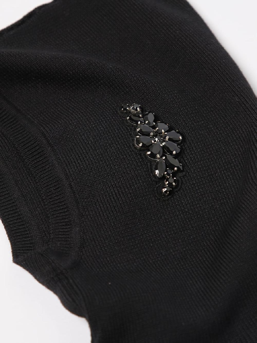 Giglio Cappello Simone Rocha In Lana Merino A Costine Con Strass
