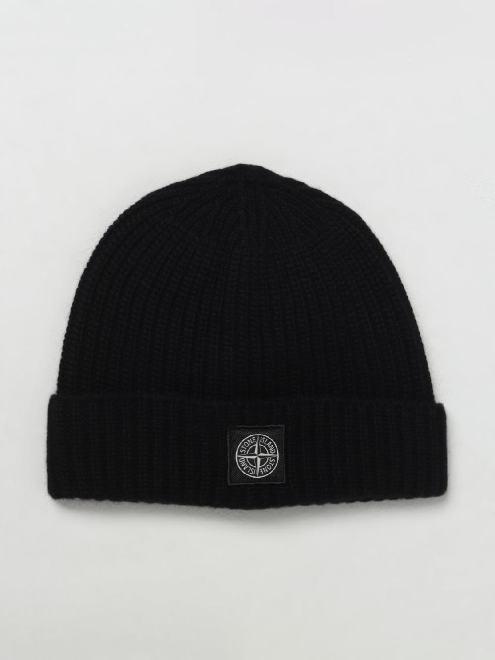 Giglio Cappello Stone Island in lana vergine a coste