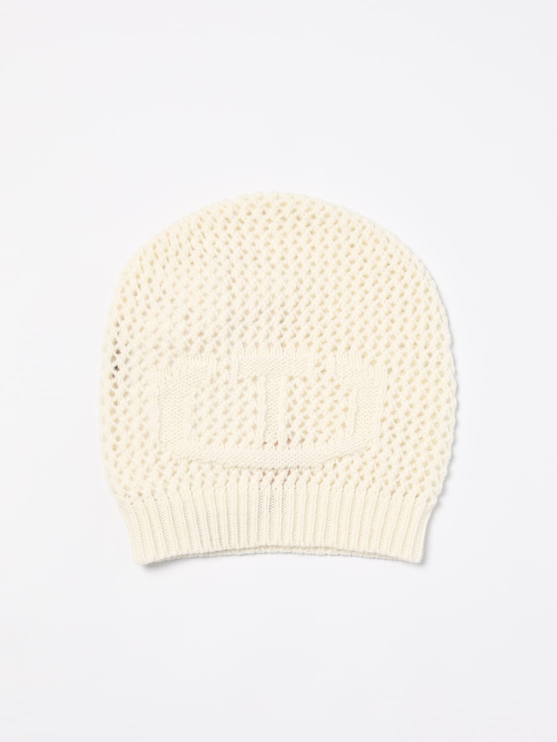 Giglio Cappello Twinset in misto lana con logo intarsiato