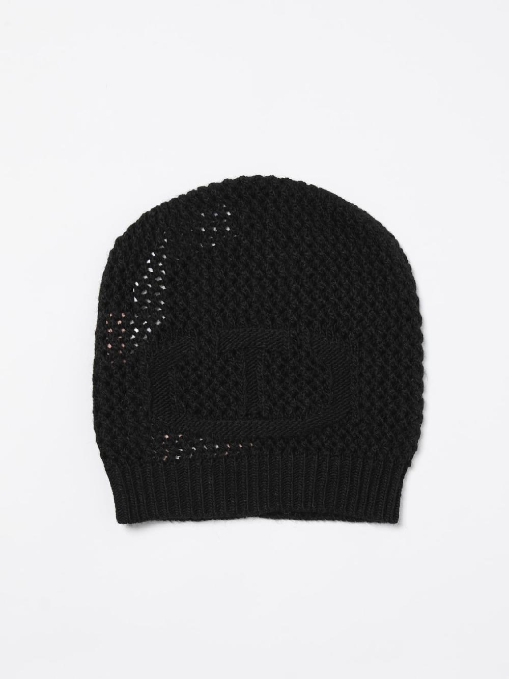 Giglio Cappello Twinset in misto lana con logo intarsiato