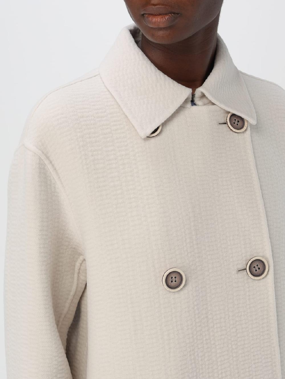 Giglio Cappotto A Doppiopetto Emporio Armani In Misto Lana