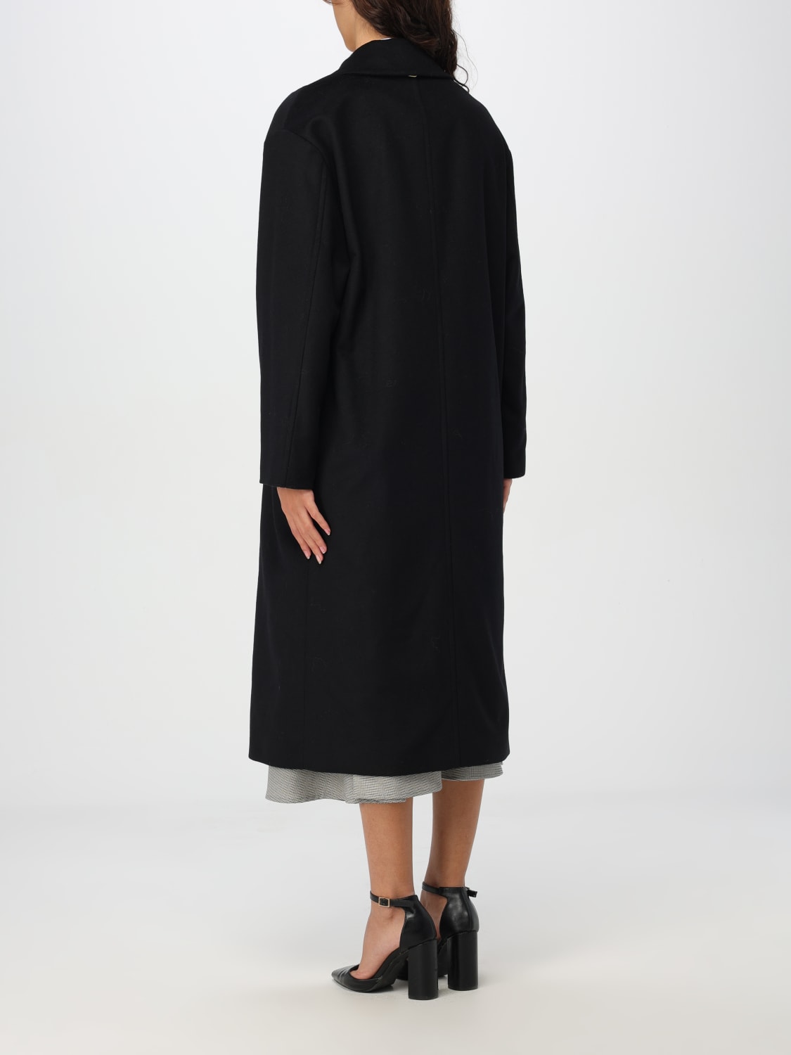 Giglio Cappotto A Doppiopetto Twinset In Misto Lana