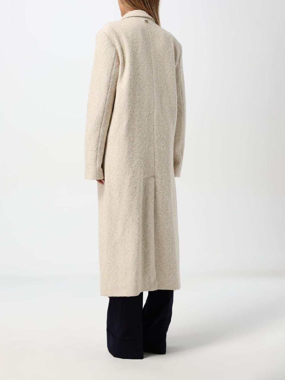 Giglio Cappotto A Doppiopetto Twinset In Misto Lana