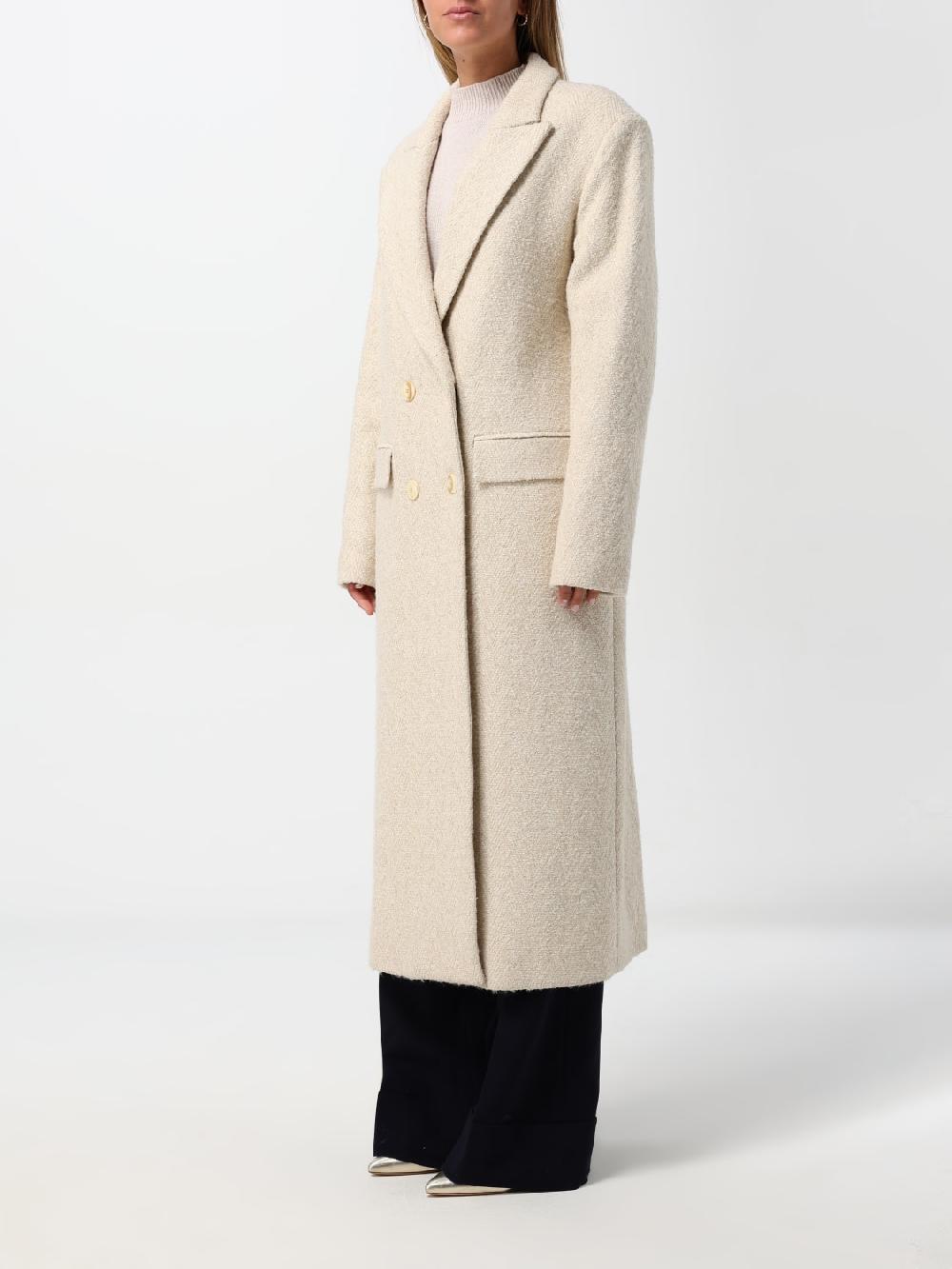 Giglio Cappotto A Doppiopetto Twinset In Misto Lana