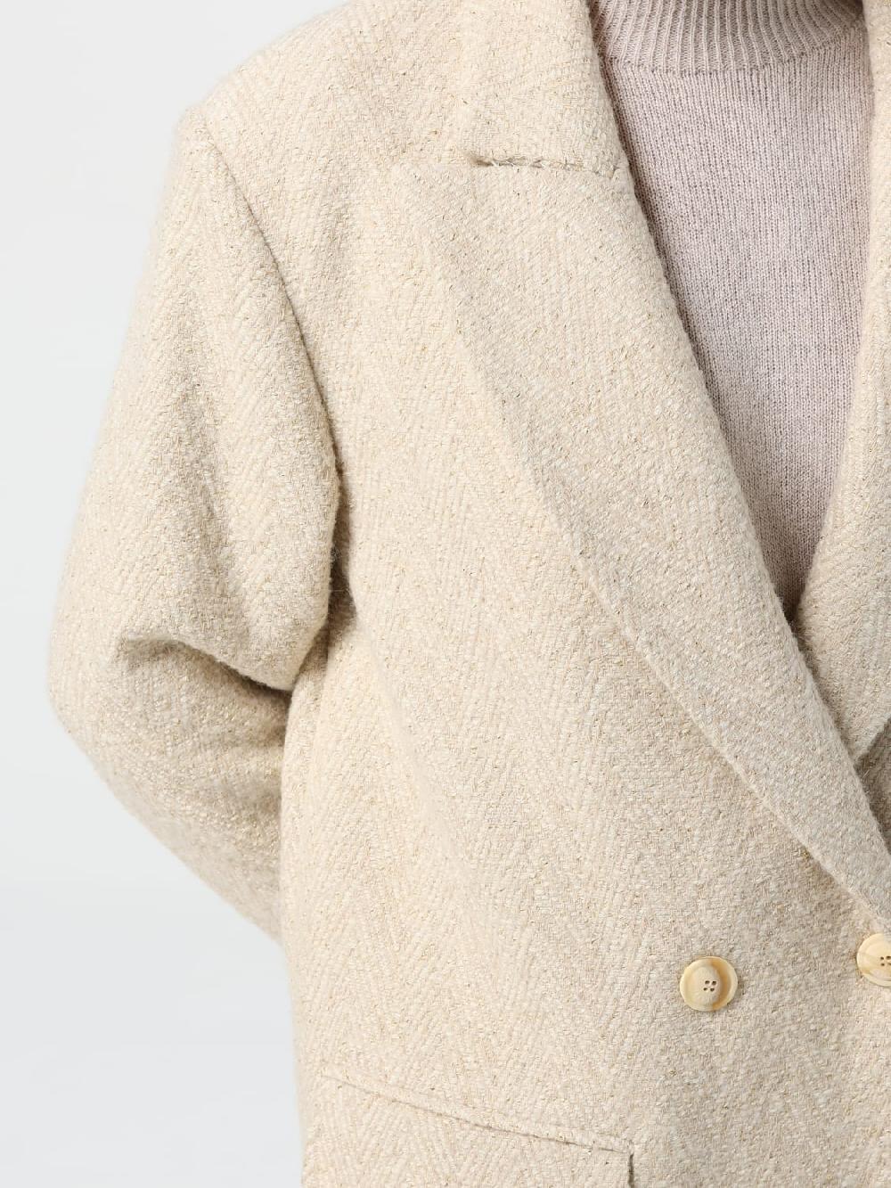Giglio Cappotto A Doppiopetto Twinset In Misto Lana