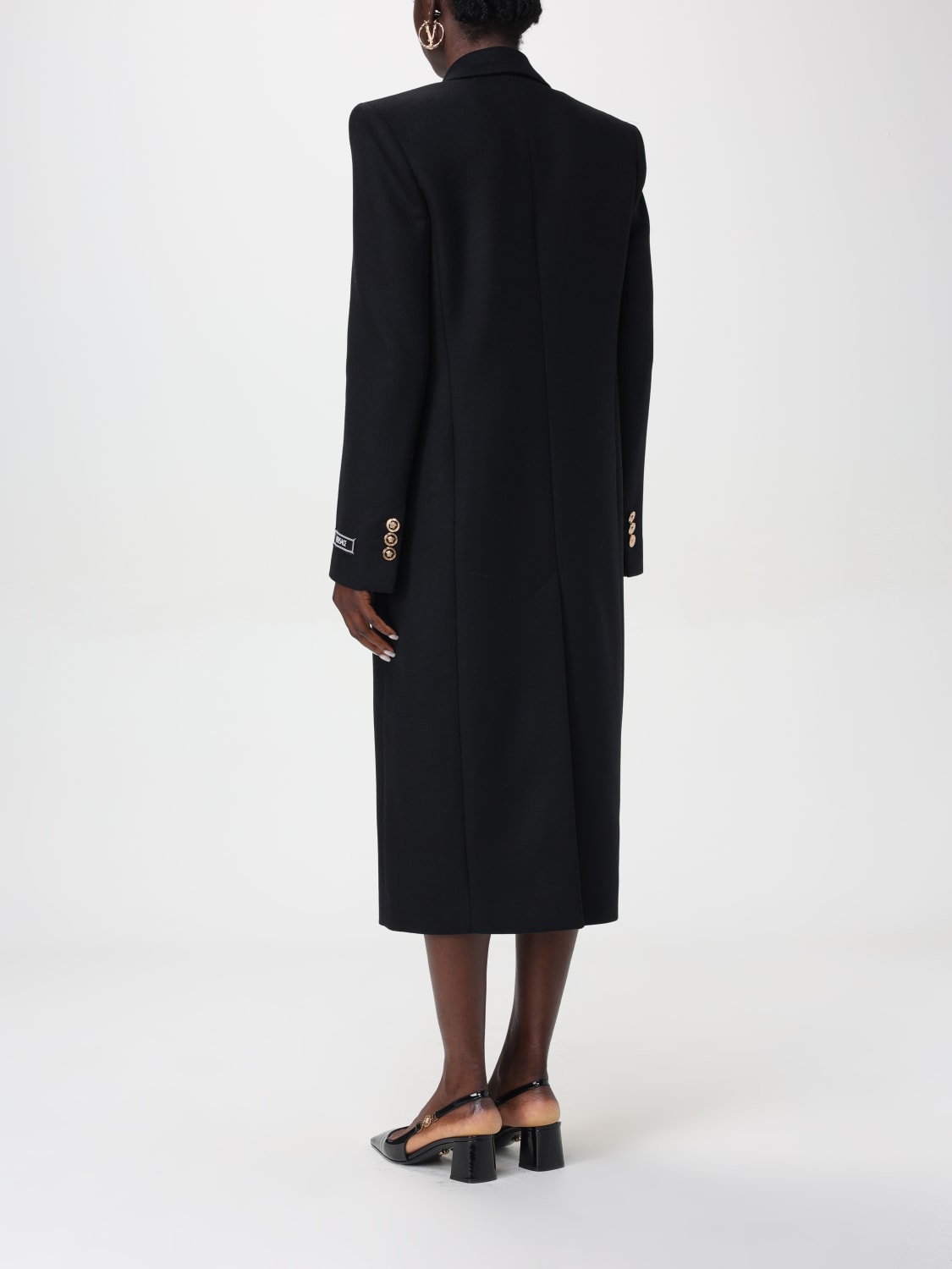 Giglio Cappotto A Monopetto In Lana Vergine Versace