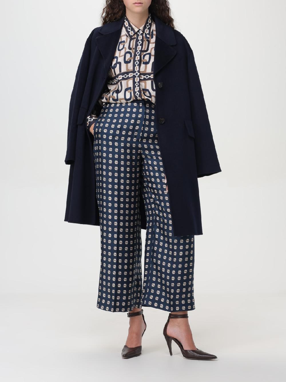 Giglio Cappotto A Monopetto 's Max Mara In Lana Vergine