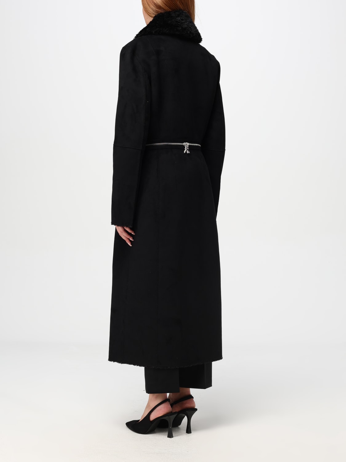 Giglio Cappotto A Reversibile Patrizia Pepe In Tessuto Scamosciato