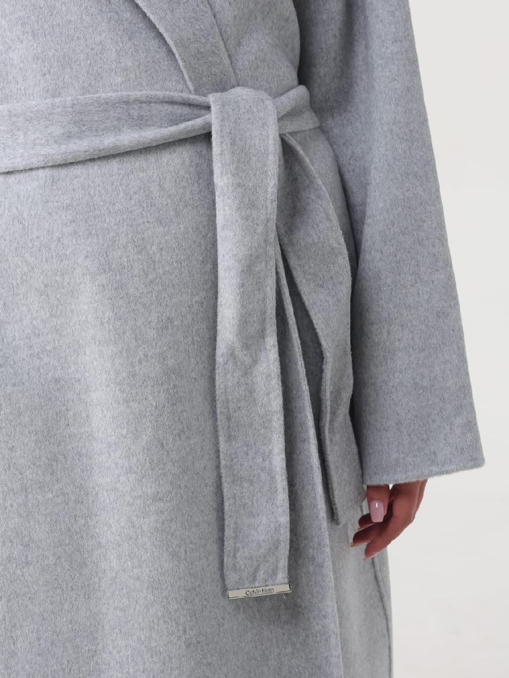 Giglio Cappotto A Vestaglia Calvin Klein In Misto Lana