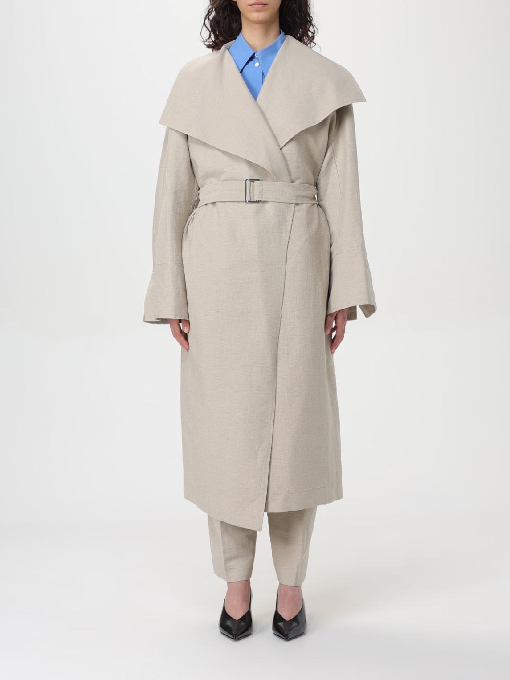 Giglio Cappotto a vestaglia di lino e cotone Toteme