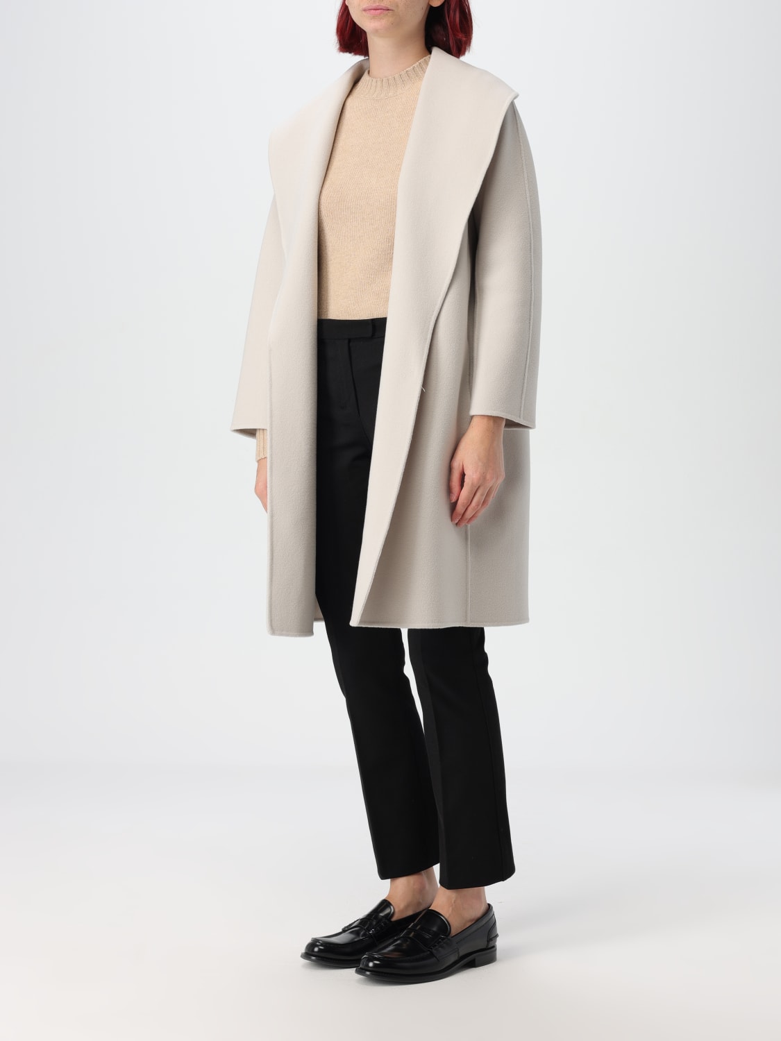 Giglio Cappotto A Vestaglia 's Max Mara In Lana Vergine